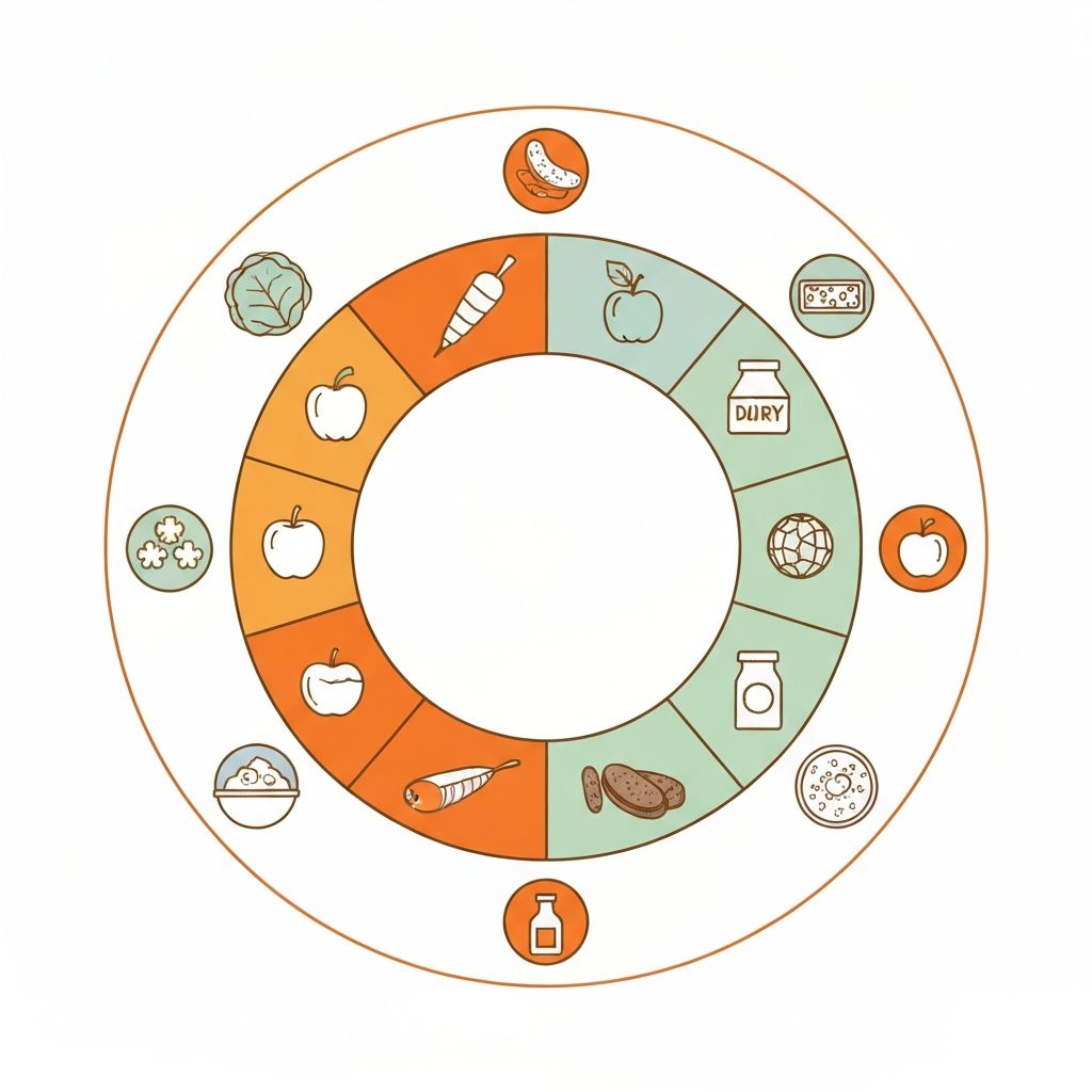 Infografika przedstawiająca kategorie naturalnych składników odżywczych