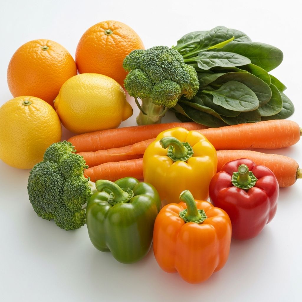 Świeże warzywa i owoce bogate w witaminy